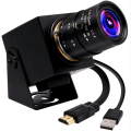 4K HDMI USB Camera H.265 3840*2160 Webcam with 2x Digital Zoom 2.8-12mm Varifocal Lens for Real-time Live Streaming