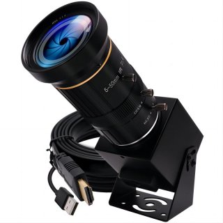 4K HDMI USB Camera H.265 3840*2160 Webcam with 2x Digital Zoom 5-50mm Varifocal Lens for Telephoto Microscope Industrial