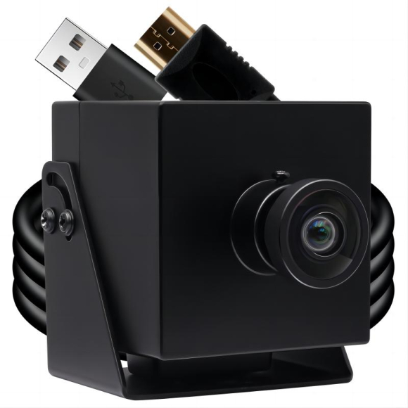 4K HDMI USB Camera with Case IMX415 H.265 3840*2160 Webcam with No Distortion Lens for Living Streaming Plug and Play
