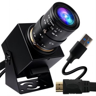 ELP 4K USB 3.0 60fps HDMI USB Camera IMX415 H.264 Webcam with 2.8-12mm Varifocal Lens for Home Security Living Conference