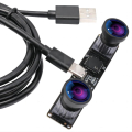 ELP 4MP 60fps Dual Lens USB Camera Module High Speed Synchronization Stereo Webcam with No Distortion Lens For Face Recognition