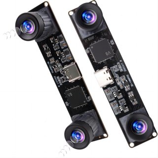 4MP 60fps Synchronization Stereo USB Camera Module Mini Dual M12 85 degree Lens 80*16.5mm Webcam USB 2.0 for 3D VR Video