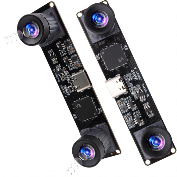4MP 60fps Synchronization Stereo USB Camera Module Mini Dual M12 85 degree Lens 80*16.5mm Webcam USB 2.0 for 3D VR Video