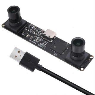 4MP 60fps Synchronization Stereo USB Camera Module Mini Dual M9 90 degree Lens 80*16.5mm Webcam USB 2.0 for 3D VR Video