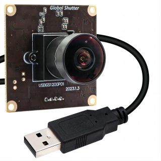 ELP 1200P 90fps Global Shutter USB Camera Module CMOS Aptina AR0234 Webcam with Fisheye Lens for High Speed Sports Action Camera