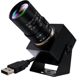 ELP 90fps Global Shutter USB Camera 1200P Webcam with 5-50mm Varifocal Lens 10X Optical Zoom for High Speed Motion Capture