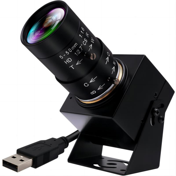 ELP 90fps Global Shutter USB Camera 1200P Webcam with 5-50mm Varifocal Lens 10X Optical Zoom for High Speed Motion Capture